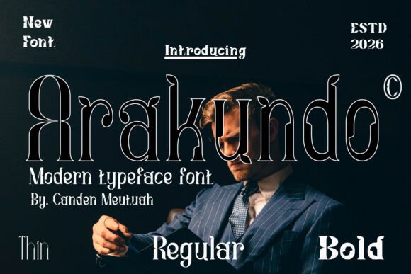 Arakundo: A Bold Display Font for Modern Web Design