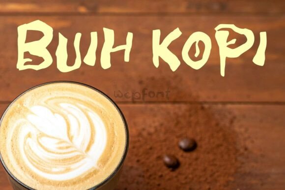 Buih Kopi: A Vibrant Display Font for Digital Branding