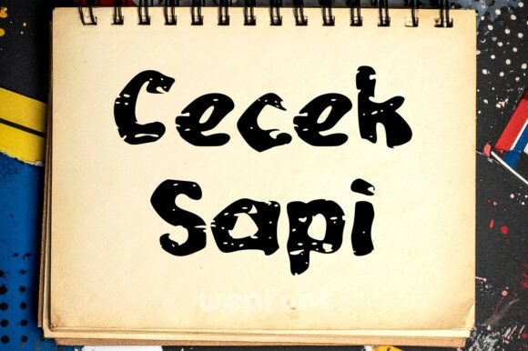 Cecek Sapi: A Playful Display Font That Sticks in the Mind