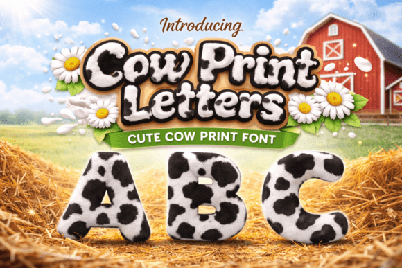 Cow Print Letters: A Playful Display Font That Delivers