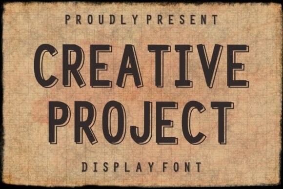 Creative Project Font: Bold Industrial Charm for Your Brand