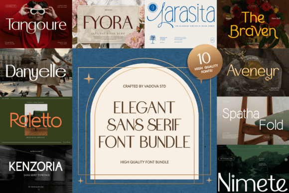 Elegant Sans Serif Font Bundle for Modern Web Design