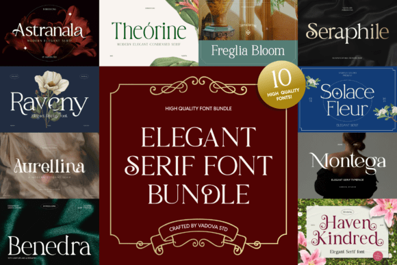 Elegant Serif Bundle: A Timeless Typeface for Small Business Branding