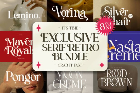 Exclusive Serif Retro Bundle: A Timeless Font for Handmade Brands