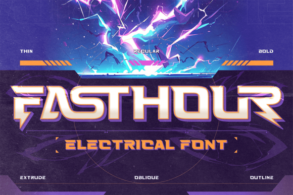 Fasthour: A High-Energy Display Font for Digital Impact