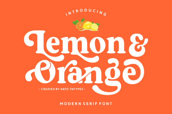 Lemon and Orange Serif Typeface for Web Design