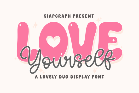 Love Yourself Duo: A Playful Display Font for Editorial Charm