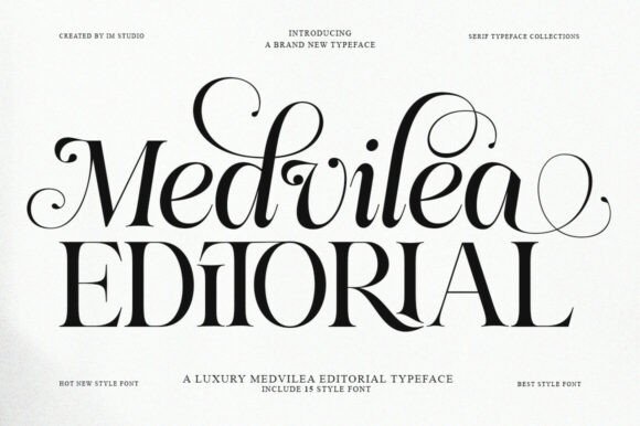Medvilea Editorial: A Modern Serif Font That Elevates Your Brand