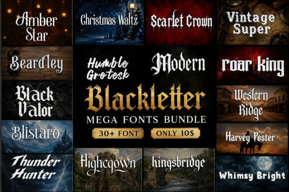 Modern Blackletter Mega Bundle: A Designer’s Go-To Display Typeface