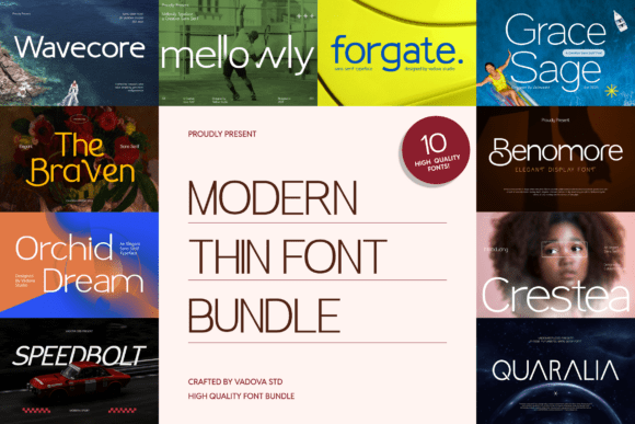 Modern Thin Font Bundle for Crisp, Confident Campaigns
