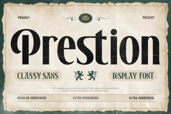 Prestion: A Bold, Classy Sans Serif Display Font for Makers