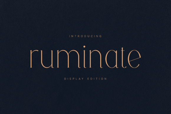 Ruminate: A Refined Serif Font for Thoughtful Makers