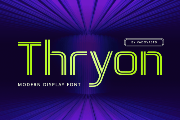 Thryon: A Cyberpunk Display Font That Gives Your Brand Instant Edge
