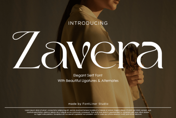 Zavera: A Refined Serif Font for Digital Brand Elegance