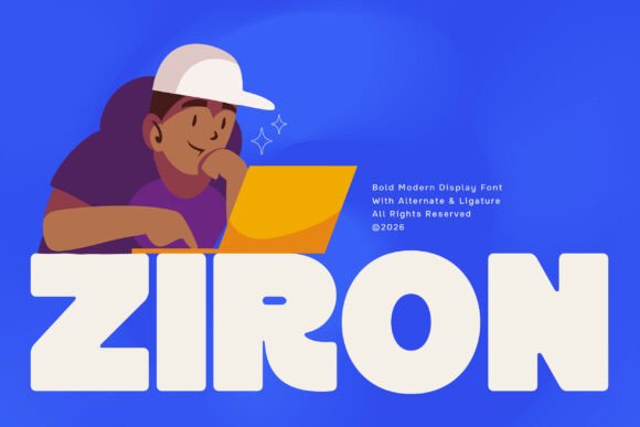 Ziron: A Bold Sans Serif Display Font for Digital Design